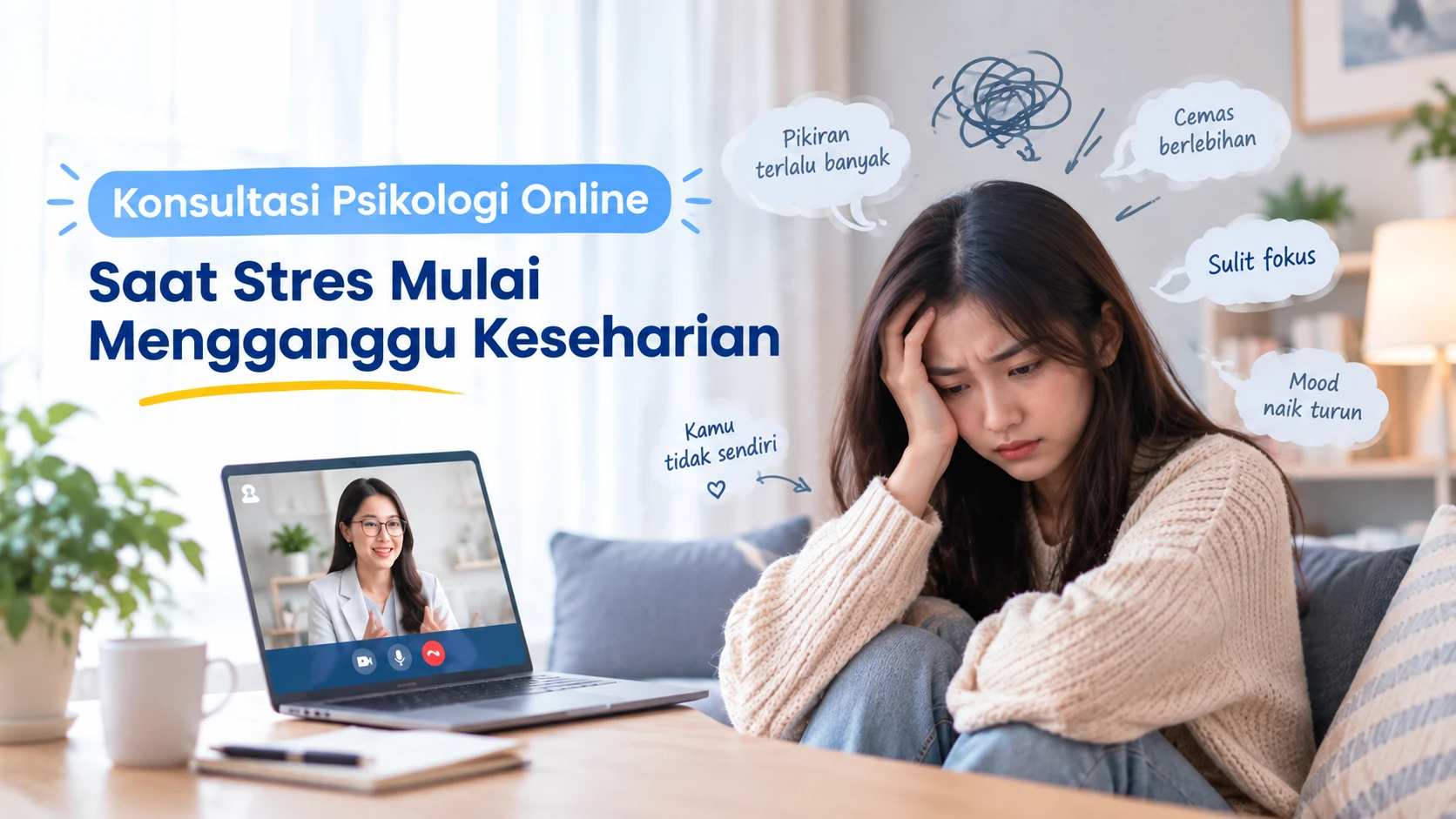 Konsultasi Psikologi Online Saat Stres Mulai Mengganggu Keseharian: Solusi Cepat & Terpercaya dari Talenta Mulia