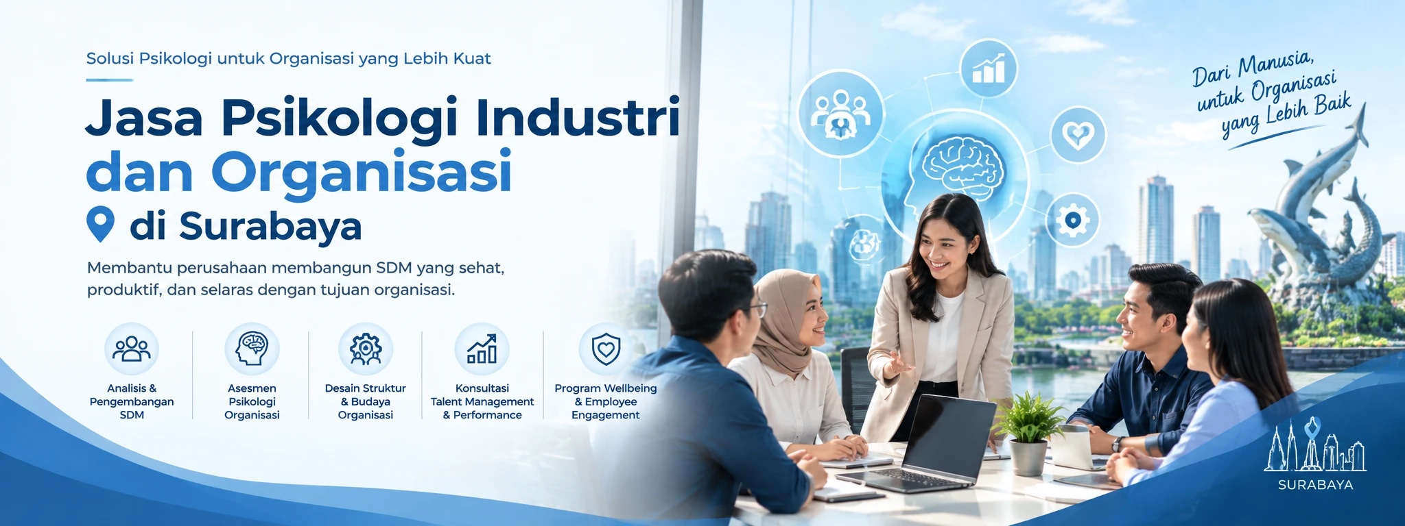 Jasa Psikologi Industri dan Organisasi di Surabaya: Solusi Human Capital Terintegrasi untuk Performa Bisnis