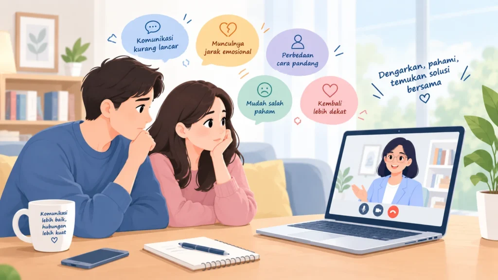 Jasa Konseling Pernikahan Online: Solusi Cepat Saat Komunikasi Pasangan Mulai Berubah
