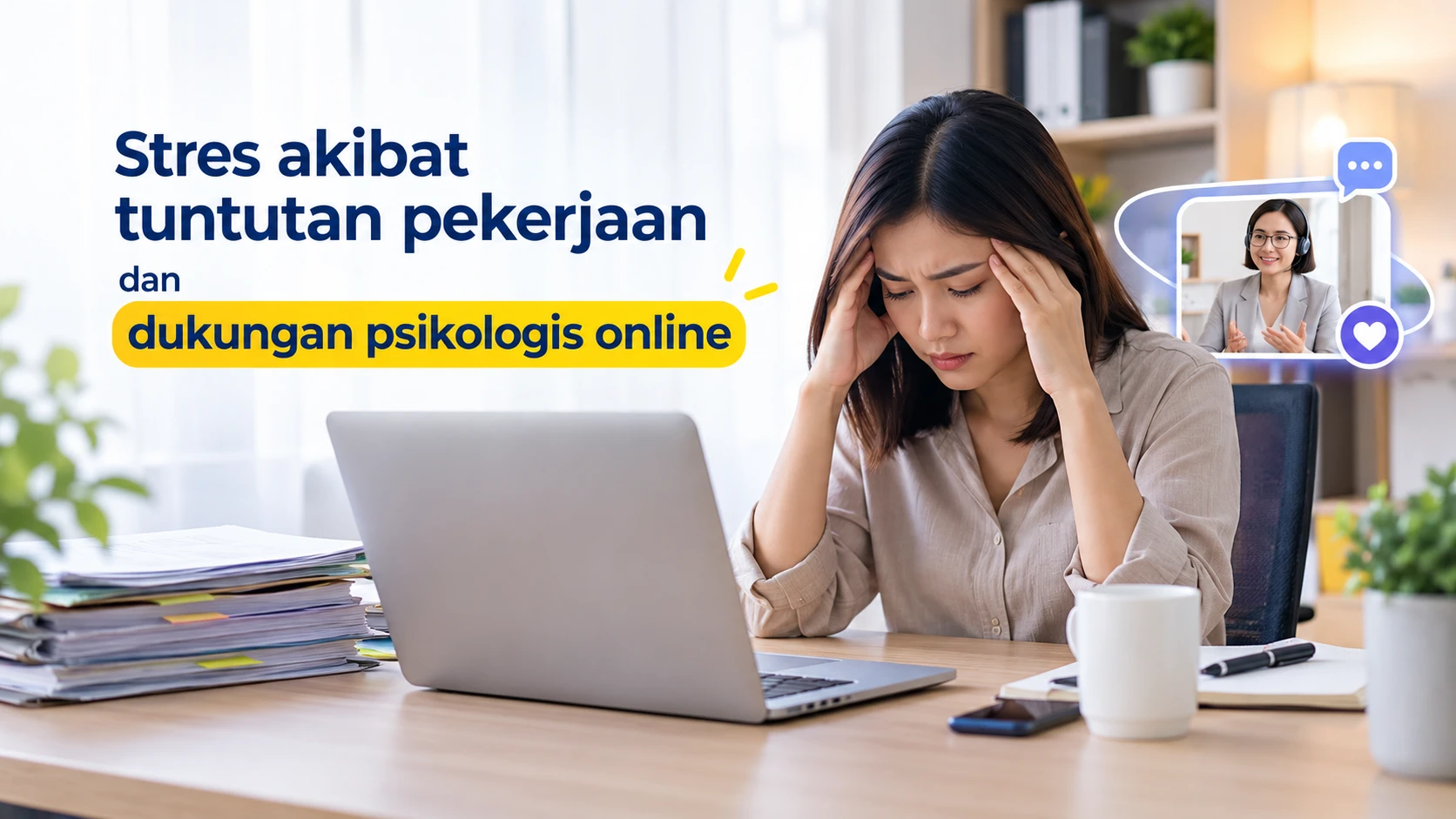 Solusi Stres Akibat Tuntutan Pekerjaan: Akses Dukungan Psikologis Online Terpercaya