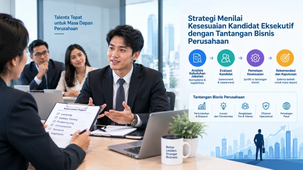 Menilai Kesesuaian Kandidat Eksekutif Anda dengan Tantangan Bisnis Perusahaan secara Tepat
